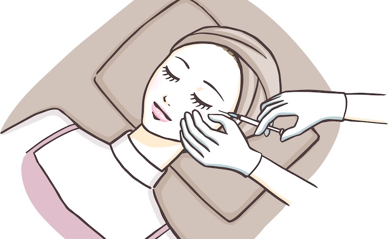 美容医療を受ける女性