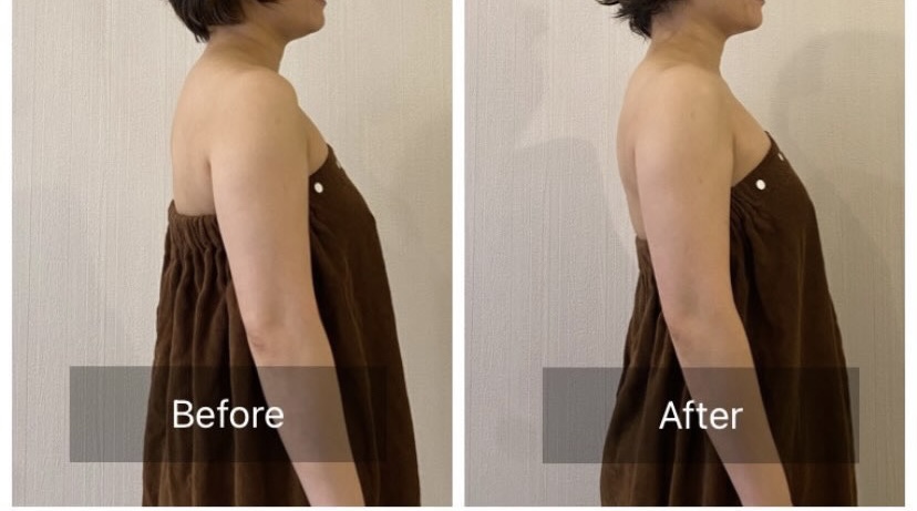 背術1回の肩の開きの変化